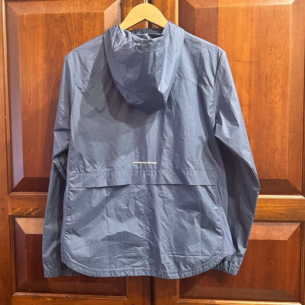 Nike Running Dri-FIT Hooded Windbreaker Jacket Blue Gray Full Zip Women's Small - Picture 3 of 16